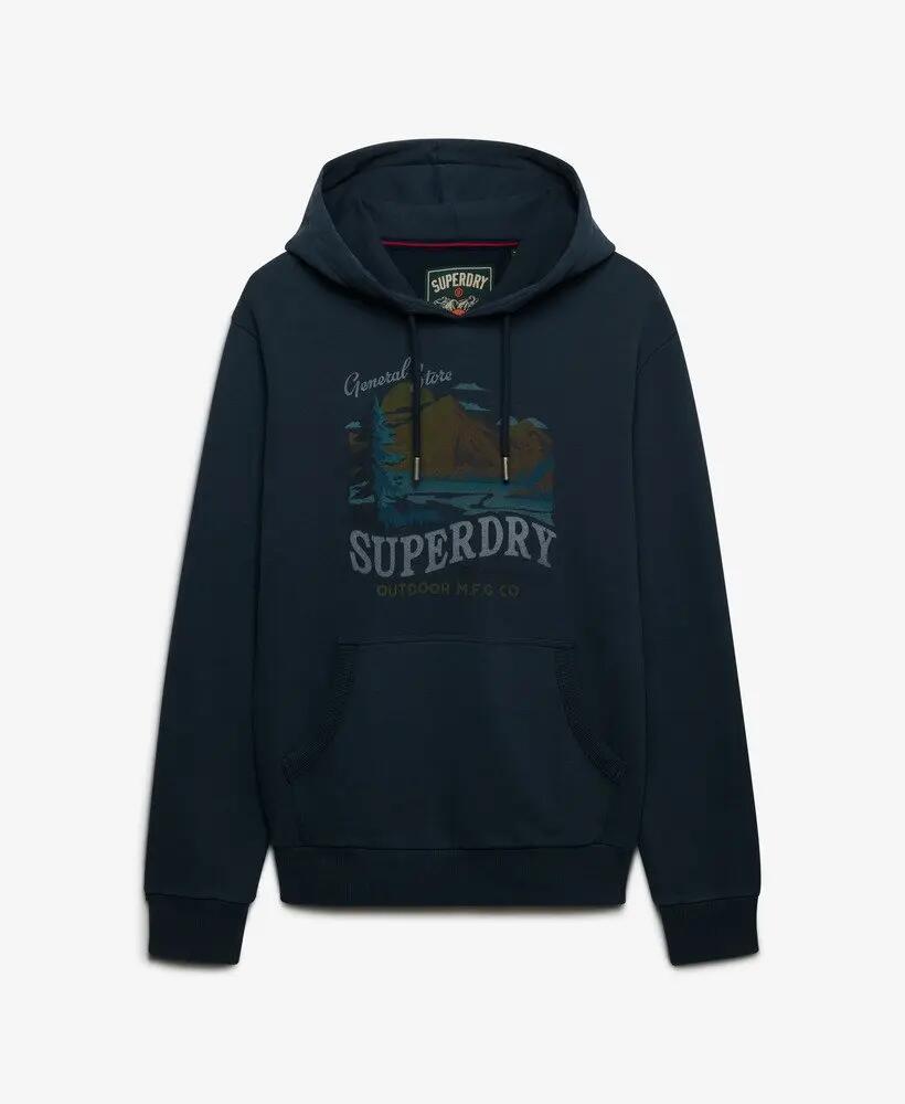 superdry Hoodie Outdoors Mountain corte Relaxed – ECLIPSE NAVY 7/7