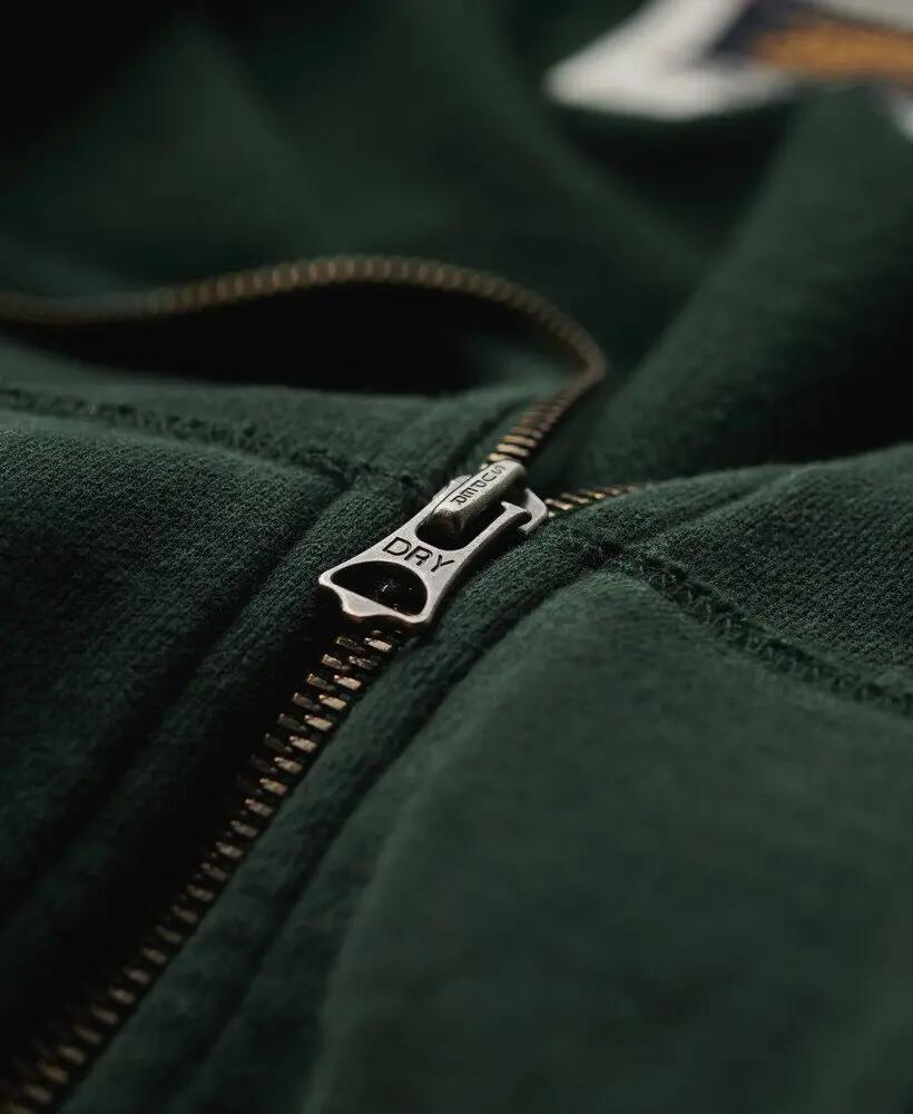 superdry Hoodie zippé court Relaxed en coton – ENAMEL GREEN 6/7