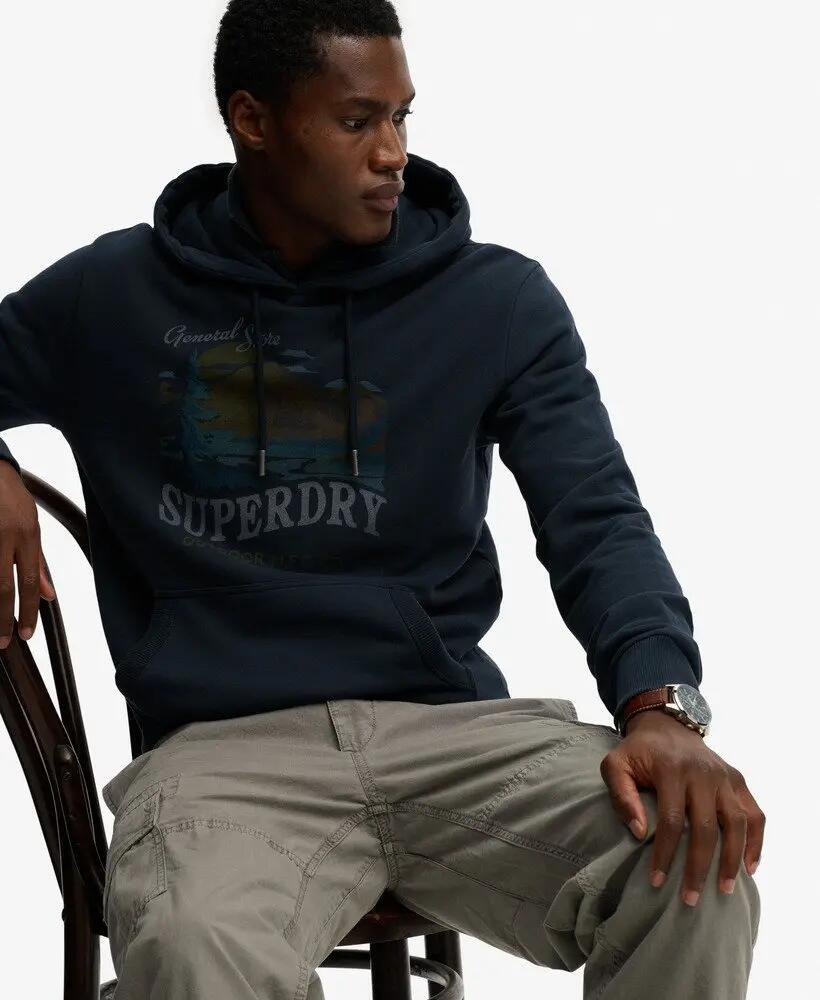 superdry Hoodie Outdoors Mountain corte Relaxed – ECLIPSE NAVY 2/7