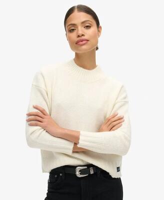 superdry Maglione Essential Mock Neck - Nero – Black