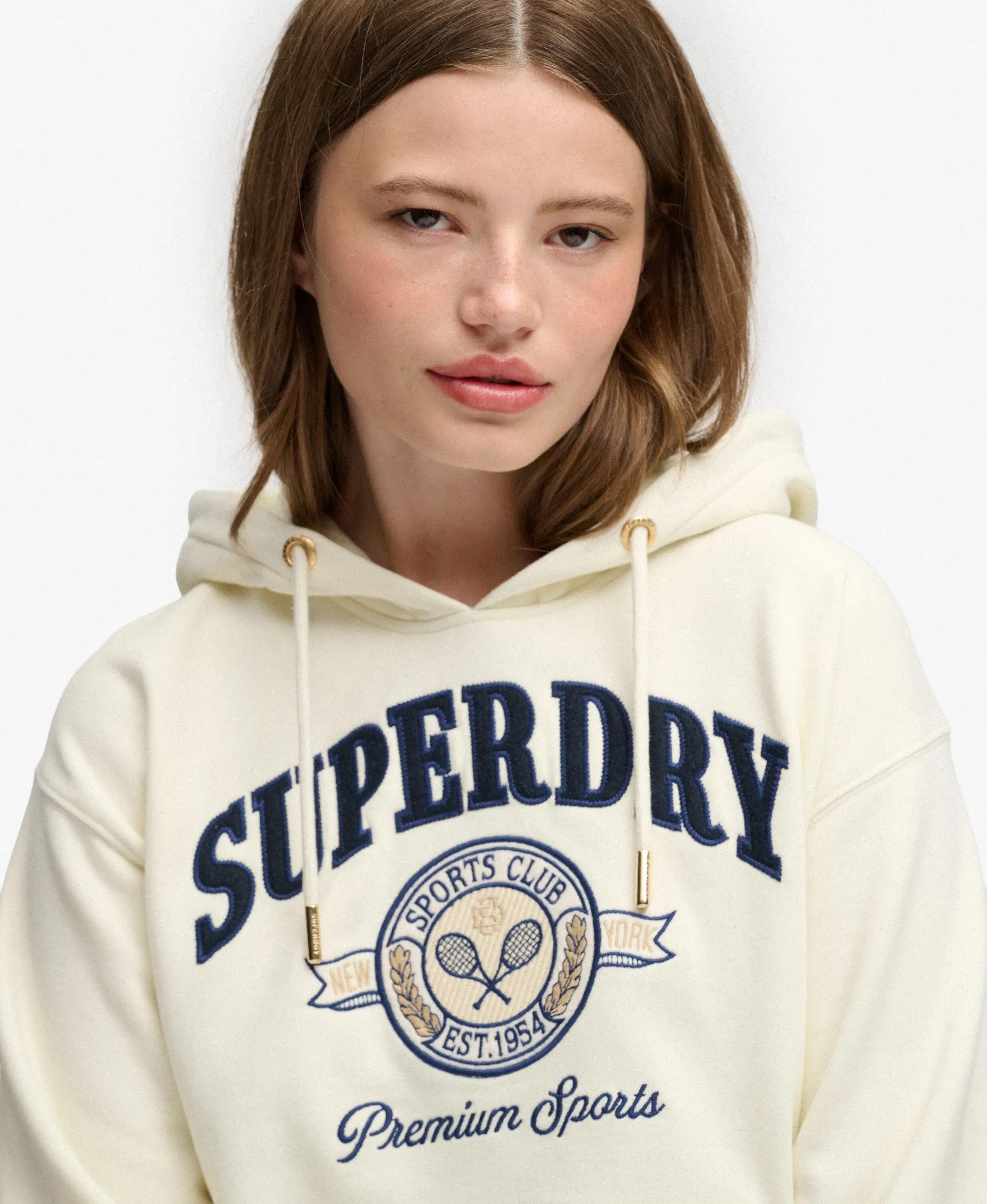 superdry Country Crest Hoodie – felpa con logo ricamato in stile heritage – 4/7