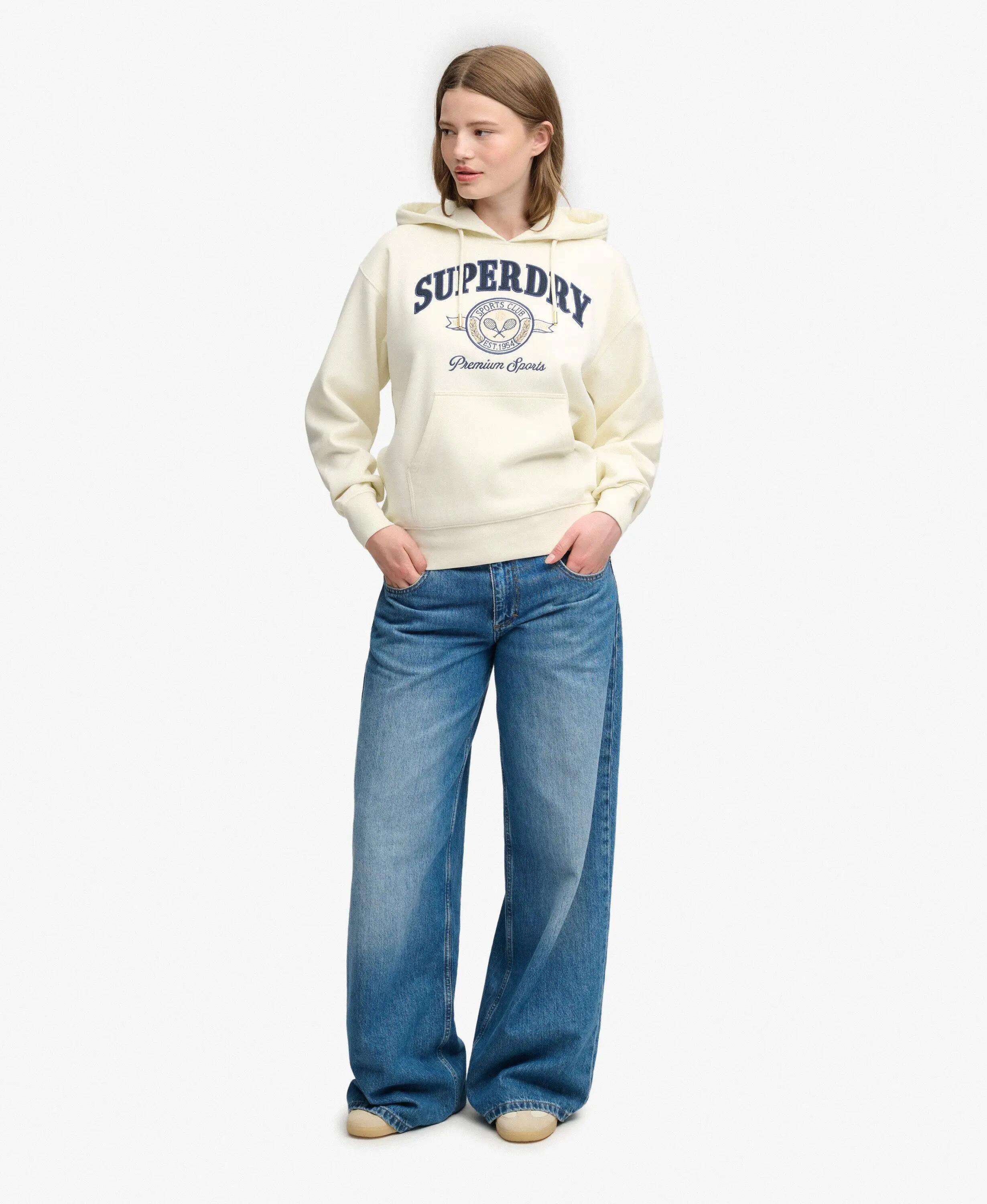 superdry Country Crest Hoodie – felpa con logo ricamato in stile heritage – 3/7