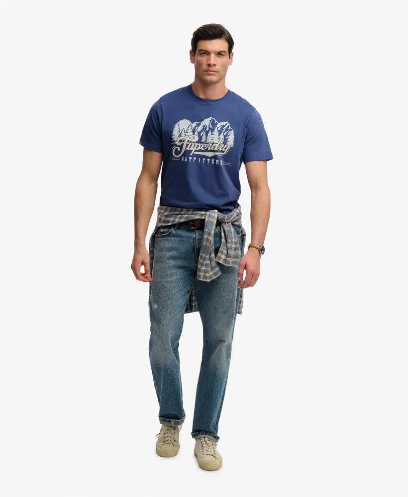 T-shirt Outfitters 100% algodão corte relaxed – Frontier Blue 3/7