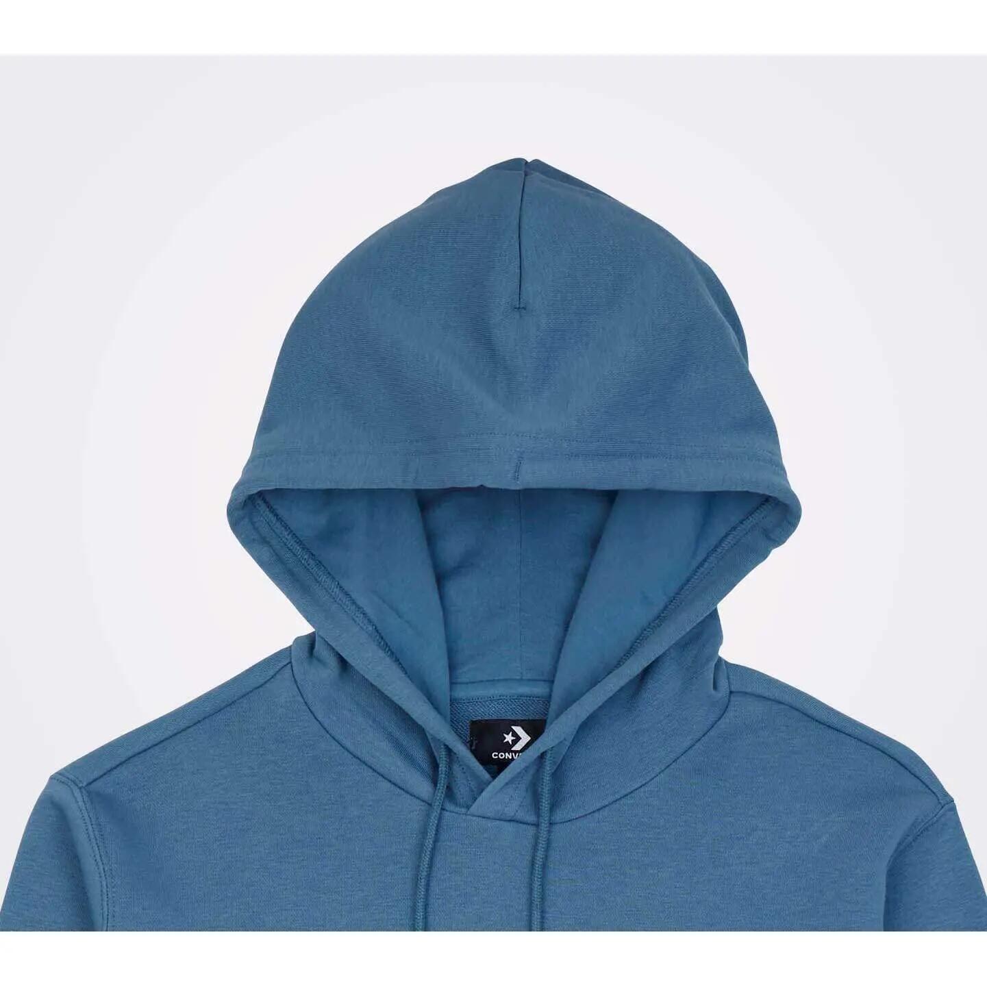 Mikina s kapucí Converse Hoodie Converse Star Chevron Azul, modrá, unisex 3/4