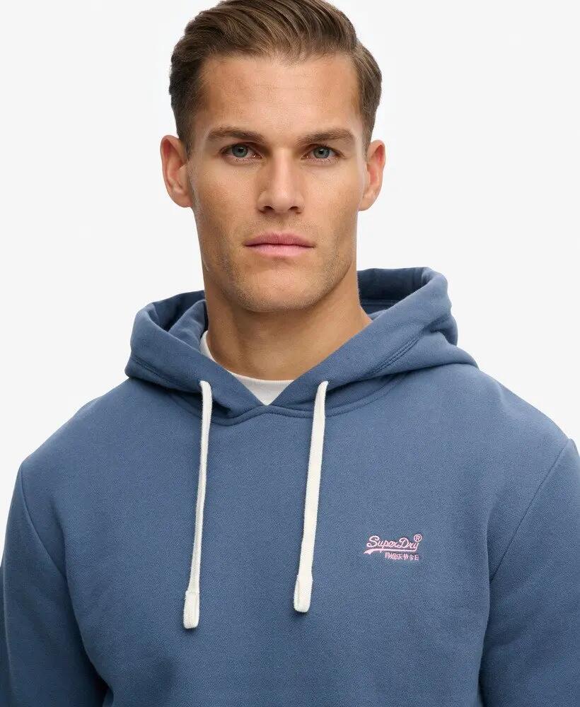 superdry Hoodie Essential Logo Classic corte loose – Vintage Indigo 4/5
