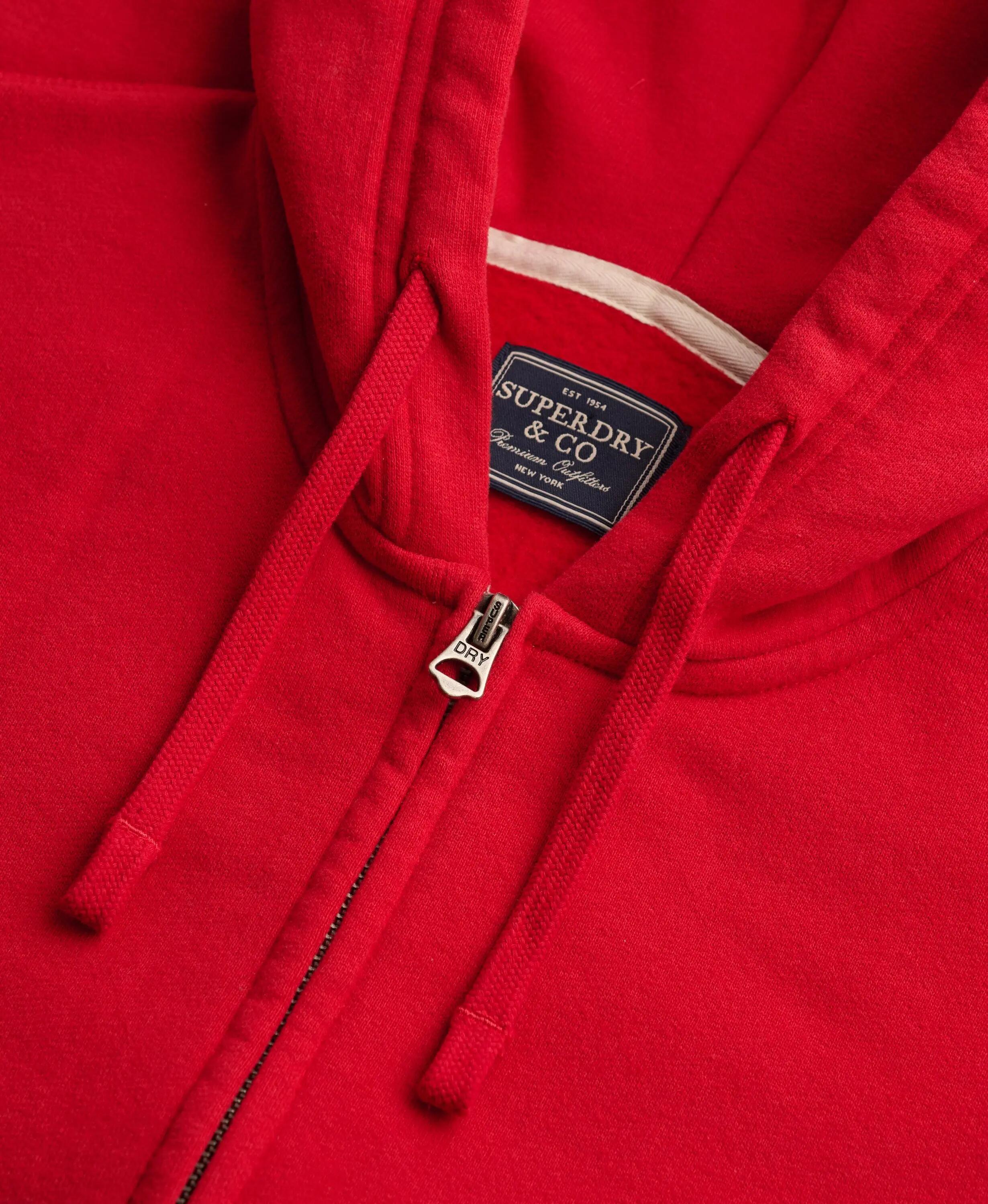 superdry Sweat com fecho Essential SD Co Logo em algodão reciclado – Base Red 6/7
