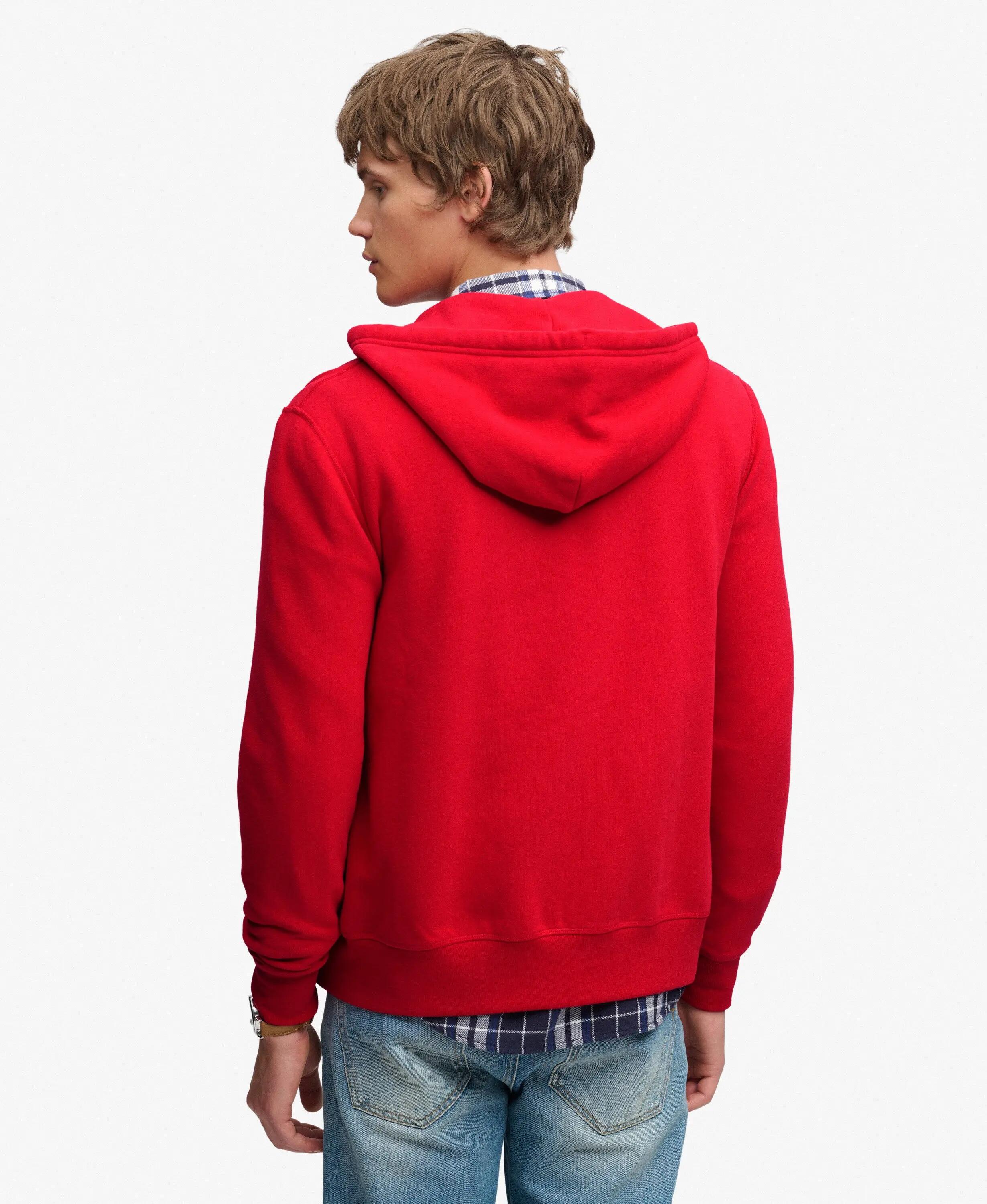 superdry Sweat com fecho Essential SD Co Logo em algodão reciclado – Base Red 5/7