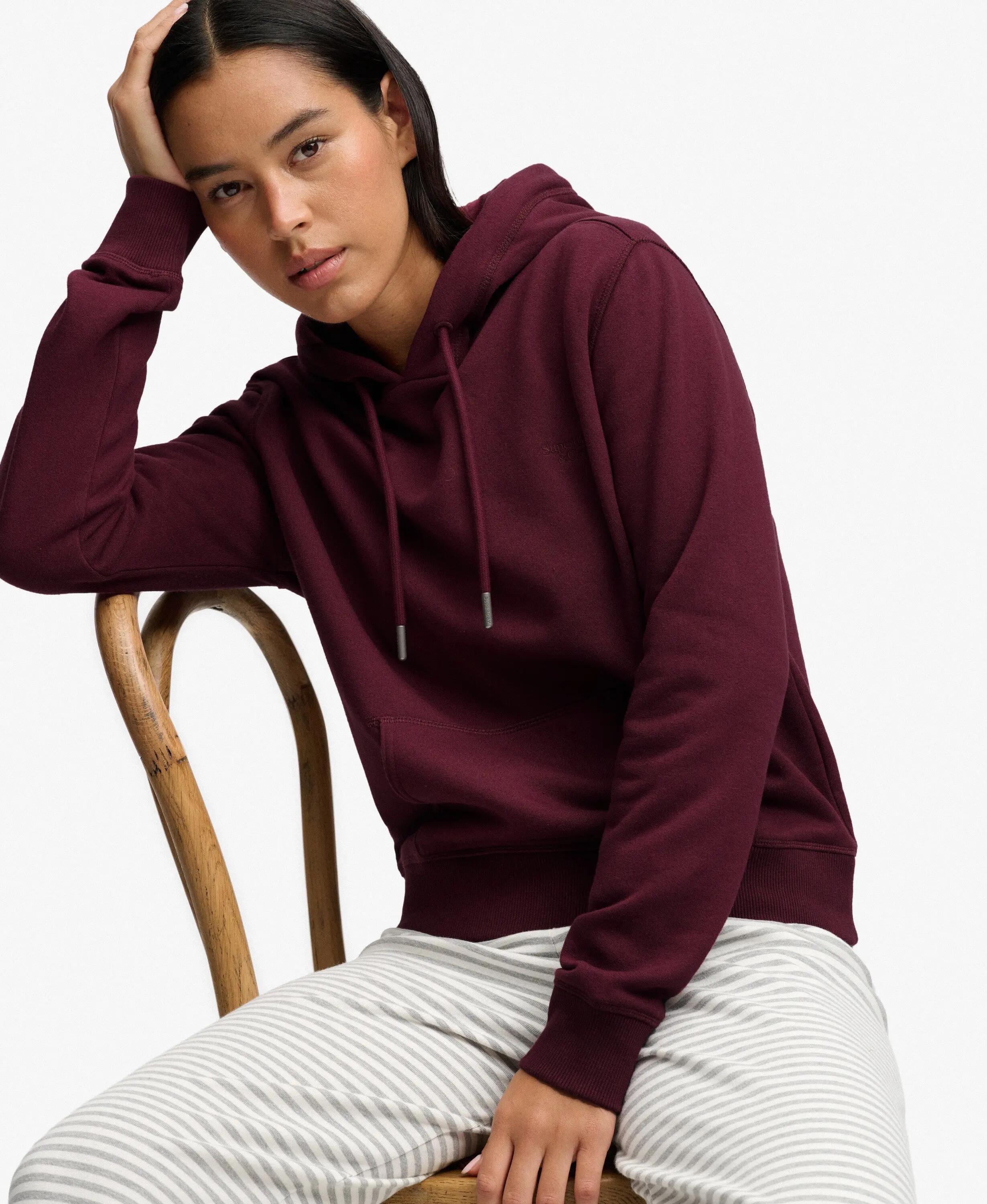 superdry felpa con cappuccio Signature ricamata in cotone e poliestere 4/7