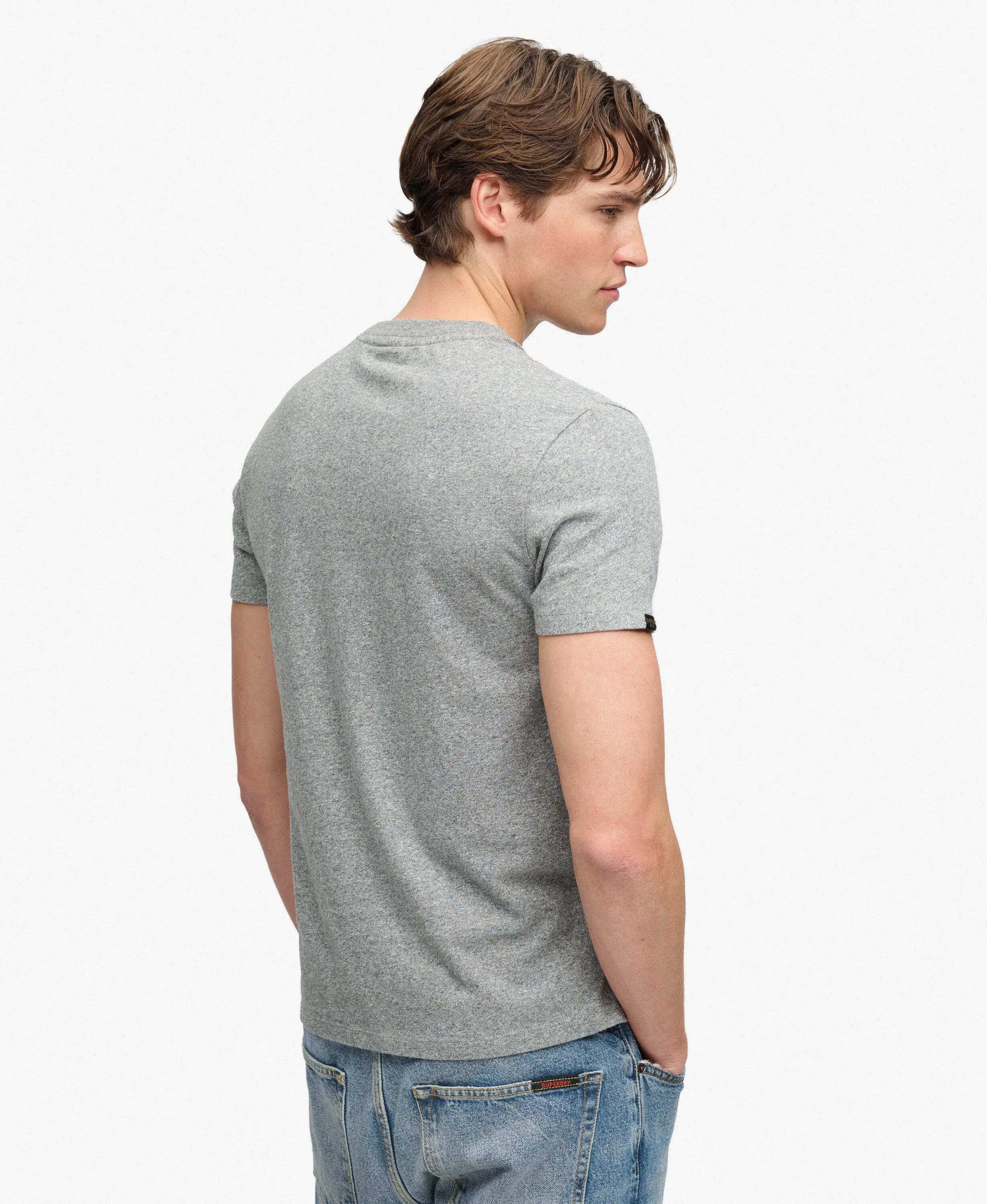 superdry T-shirt SD&Co brodée en coton biologique slim – Vintage Dark Grey 5/5