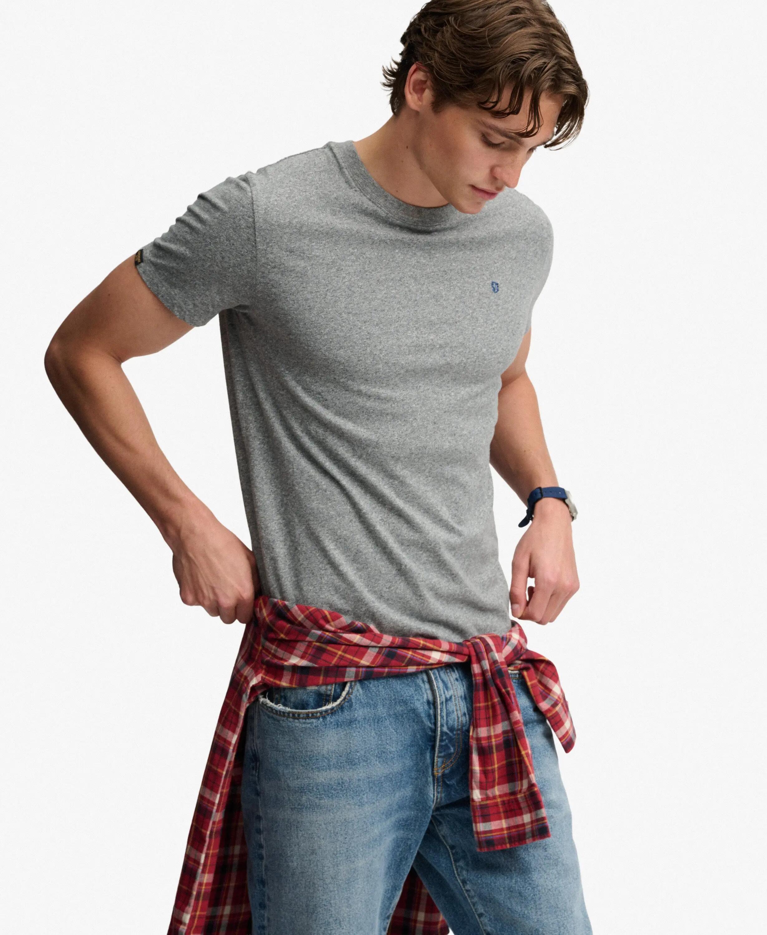 superdry T-shirt SD&Co brodée en coton biologique slim – Vintage Dark Grey 2/5