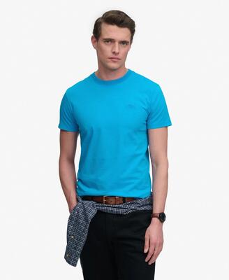 Superdry slim t-shirt essential logo geborduurd neon – dry fluro pink