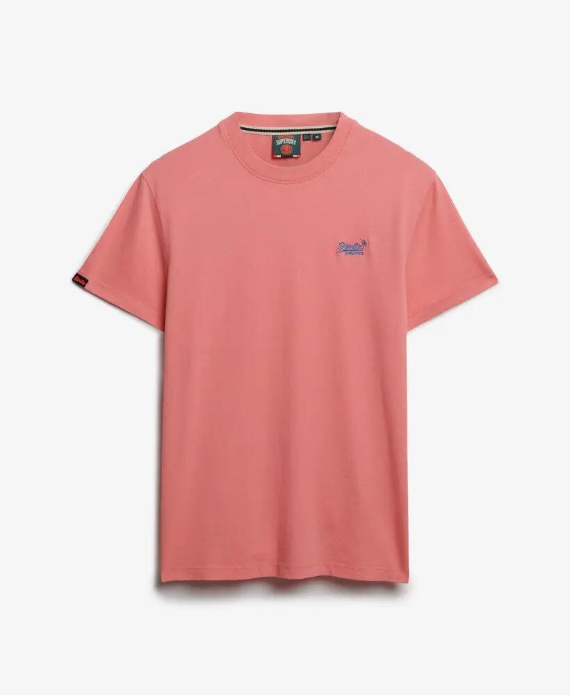 superdry T-shirt Essential en coton bio avec logo brodé – CANDY PINK 5/5