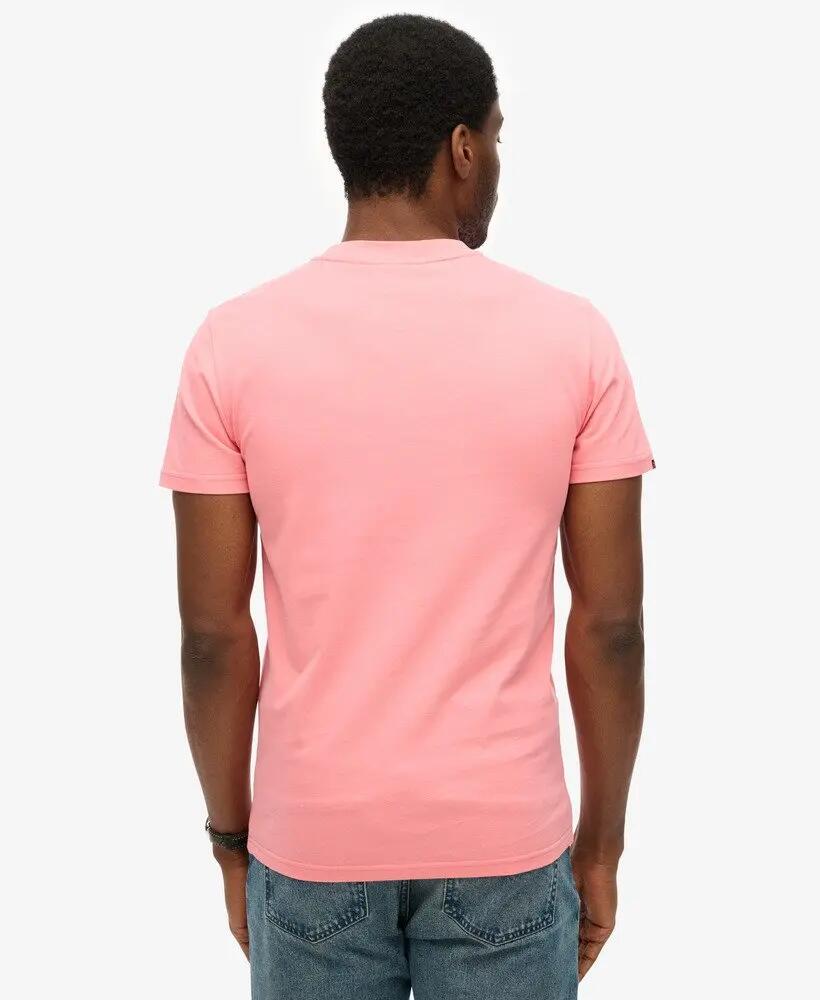 superdry T-shirt Essential en coton bio avec logo brodé – CANDY PINK 4/5