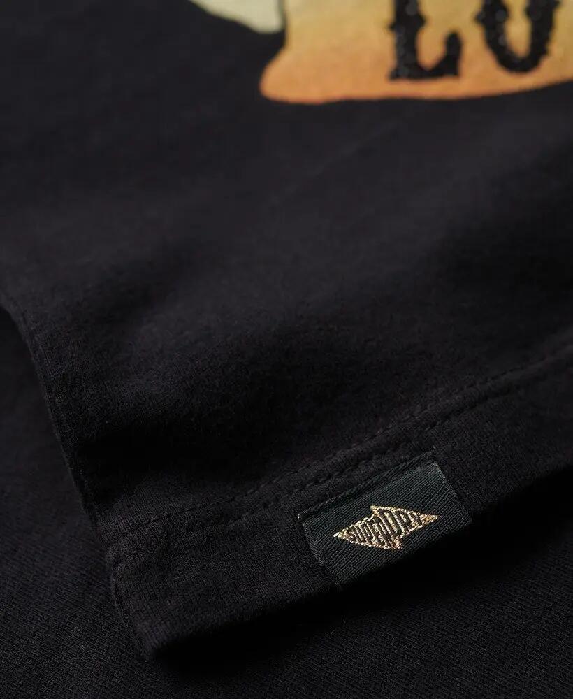 superdry chaleco Tattoo Rhinestone de algodón – Black 6/7