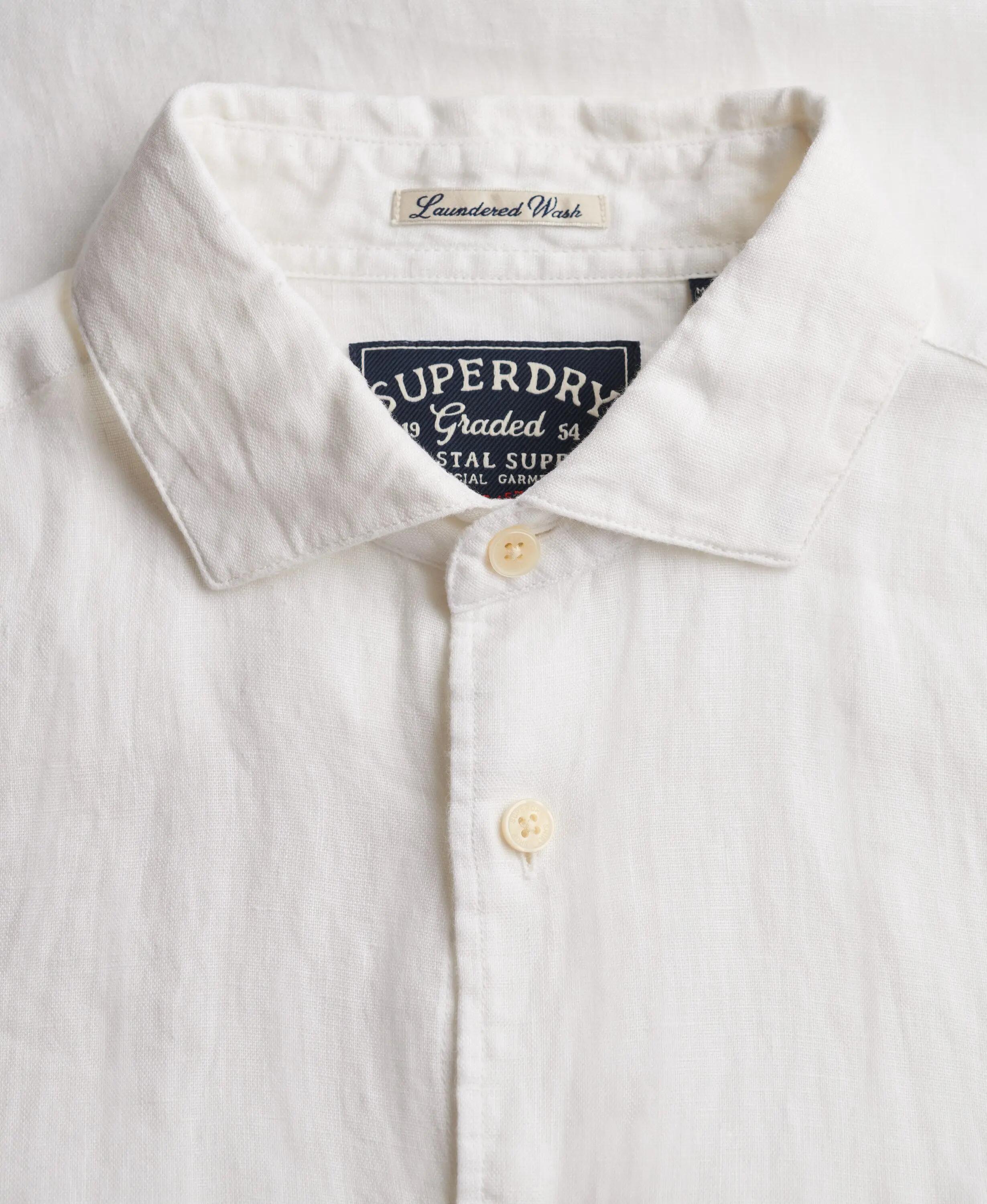 superdry Riviera korte mouw linnen overhemd – OPTIC 7/7