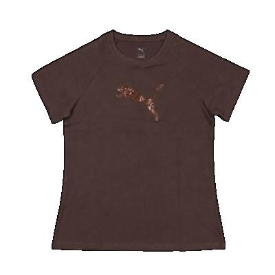 Geborduurd dames-t-shirt puma cat graphic