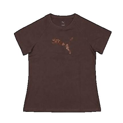 Camiseta mujer PUMA ESS SEQUINS, manga corta, marrón