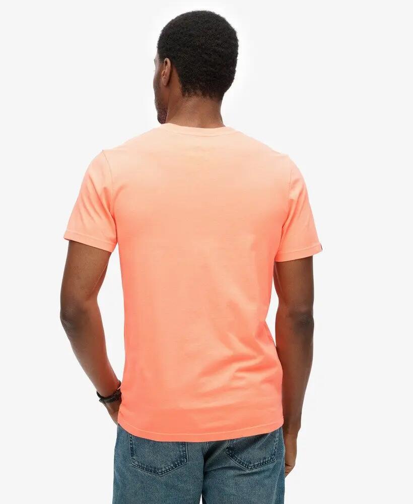 superdry T-shirt Classic Essential en coton léger – Washed Dry Fluro Orange 4/5