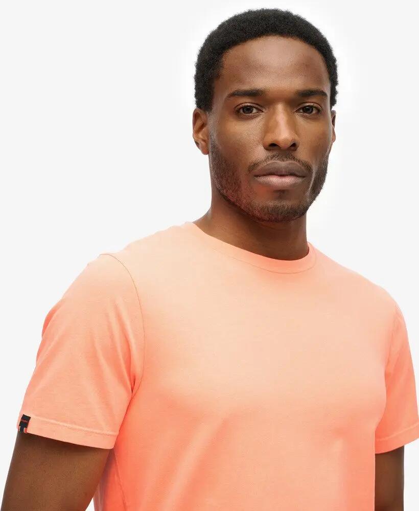 superdry T-shirt Classic Essential en coton léger – Washed Dry Fluro Orange 3/5