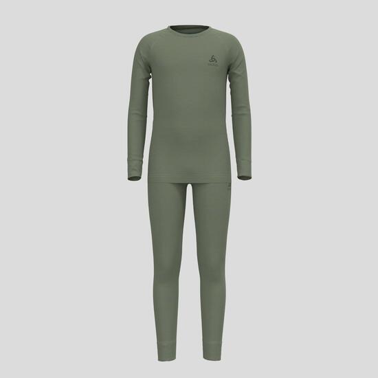 Ensemble de haut et collant techniques en laine mérinos 200 Natural pour enfant