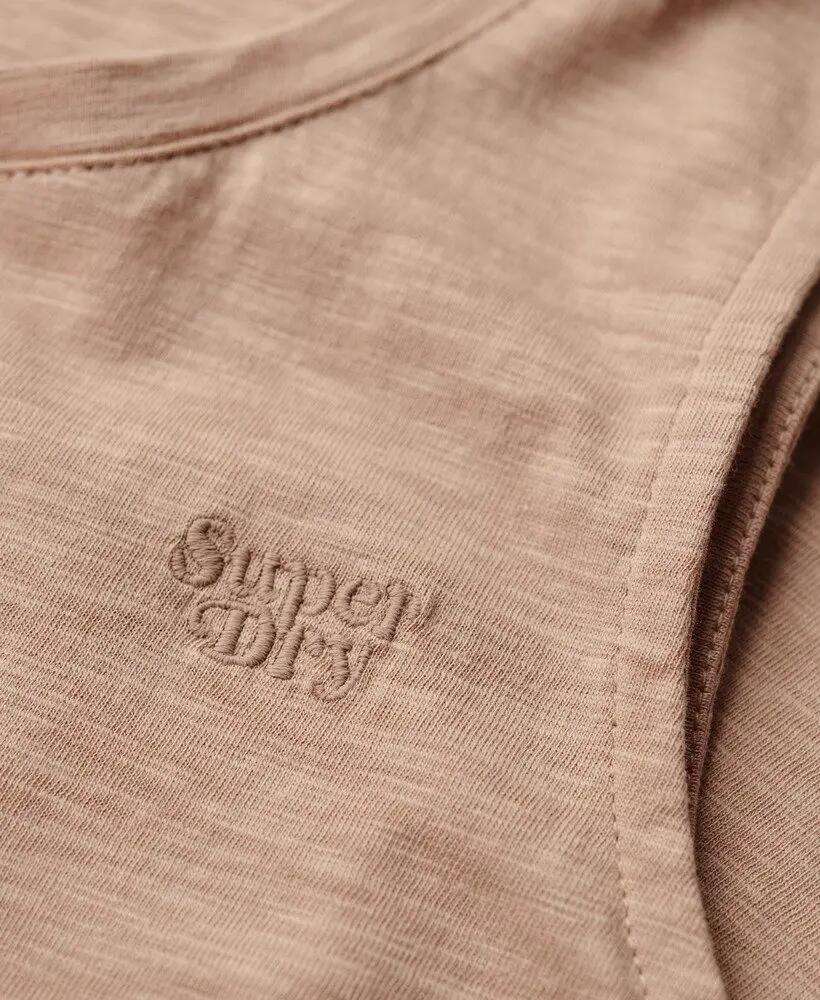 superdry Canotta scollatura rotonda in cotone e lyocell – Light Taupe 5/6