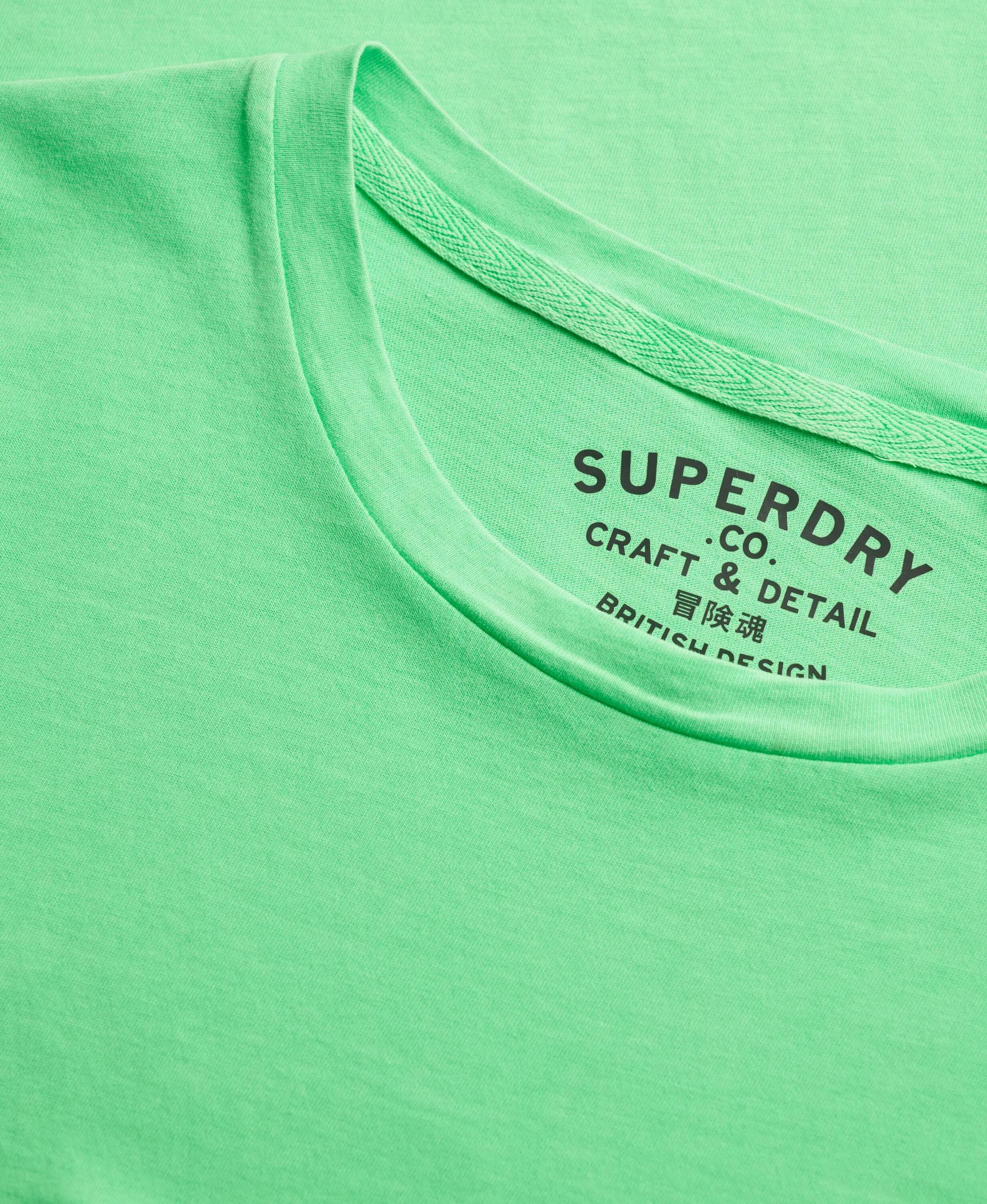 Superdry T-shirt Classic Essential Neon en coton bio – ACID GREEN 6/7