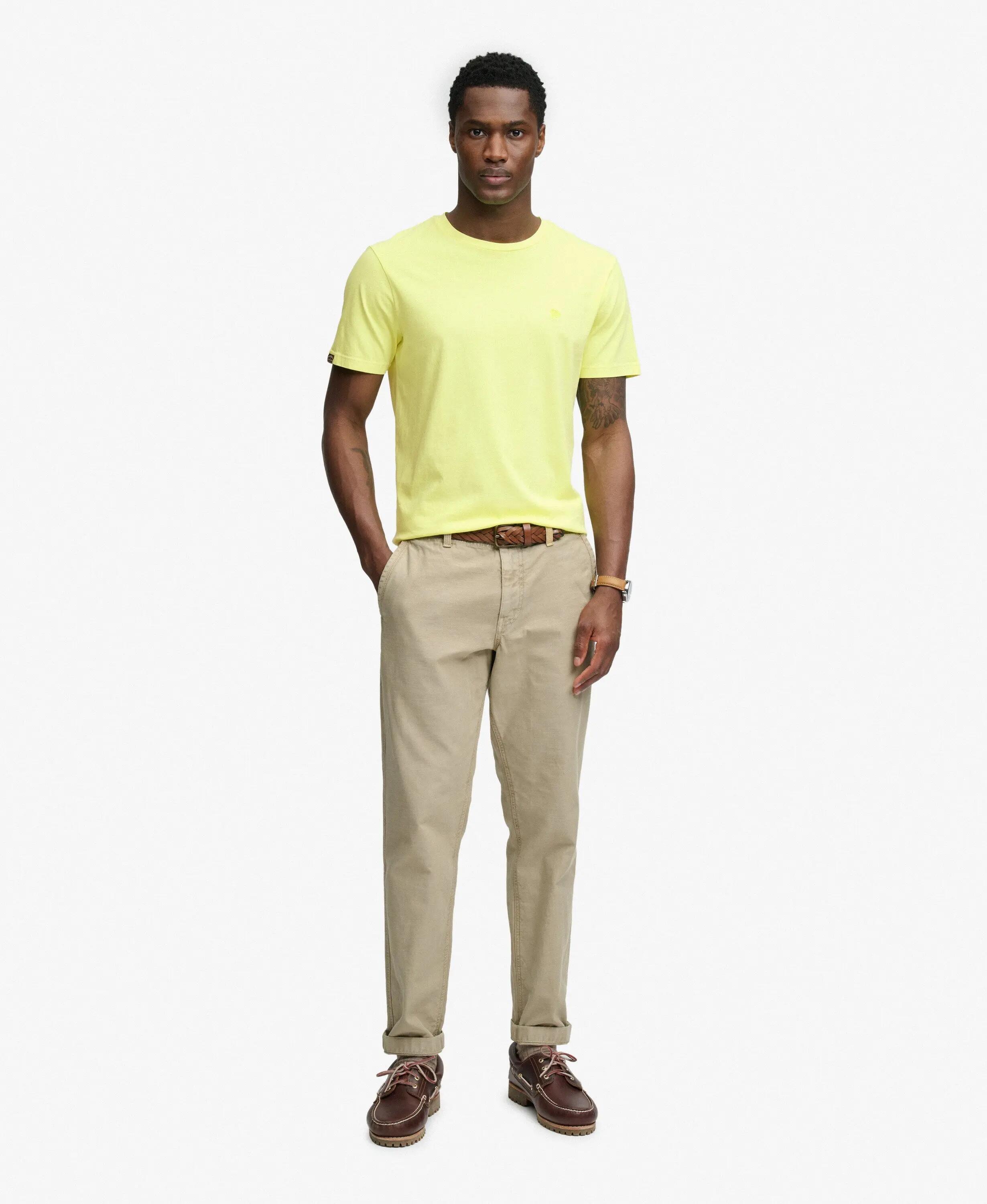 Superdry Classic Essential Neon T‑shirt van biologisch katoen – Neon Yellow Lime 3/5