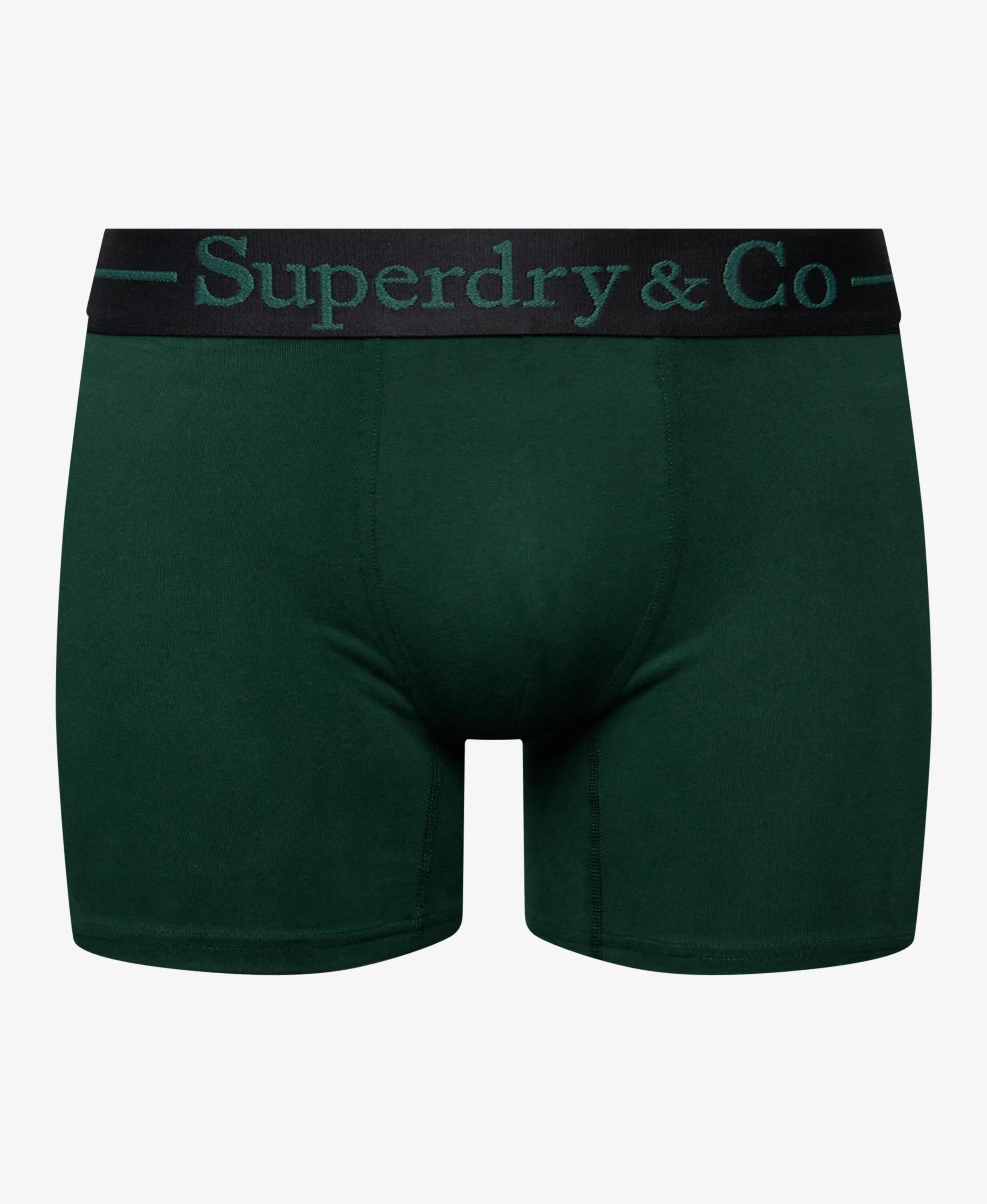 Superdry Boxer 3 pièces coupe trunk 14 cm – Black/Navy/Enamel Green 7/7