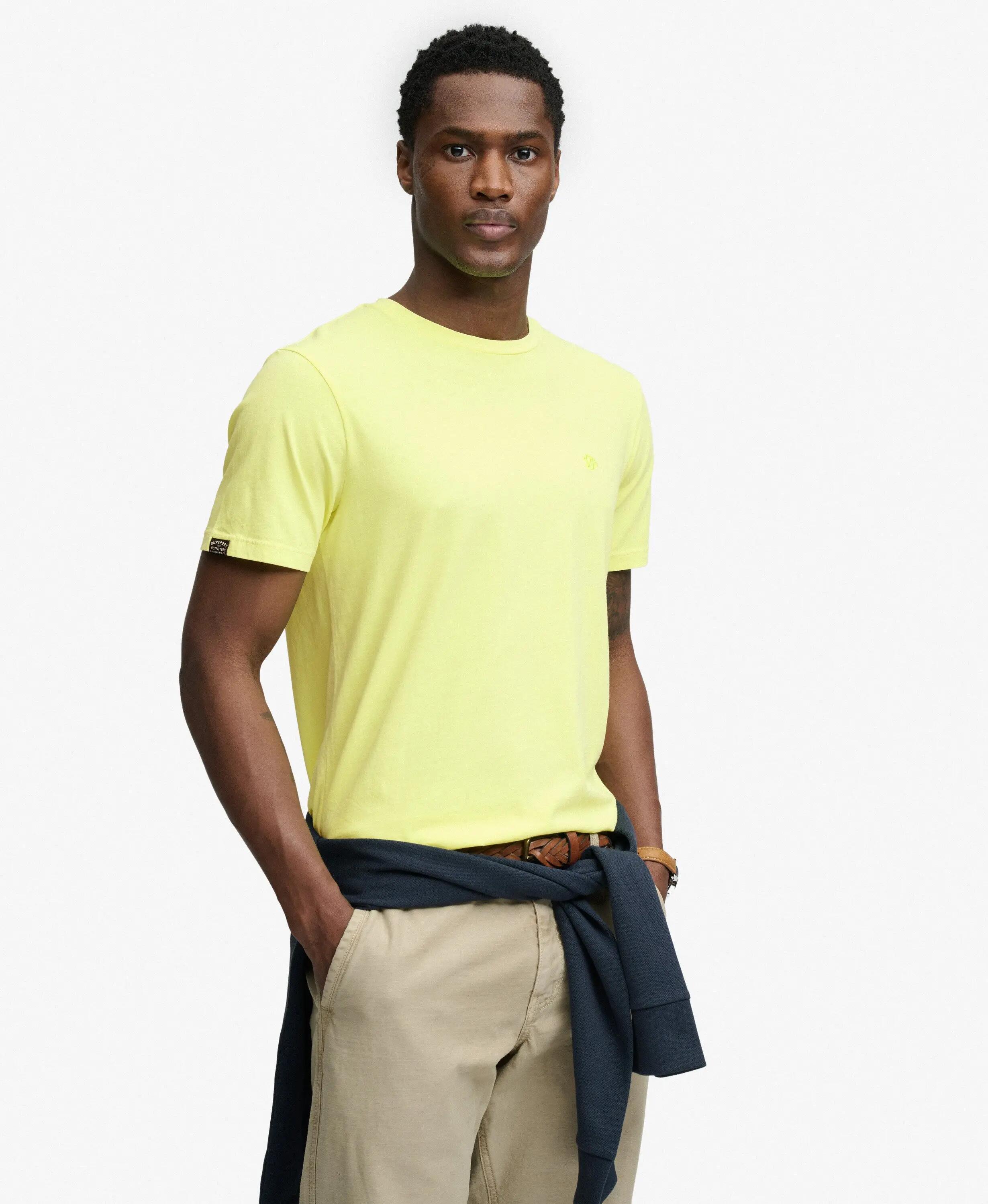 Superdry Classic Essential Neon T‑shirt van biologisch katoen – Neon Yellow Lime 2/5