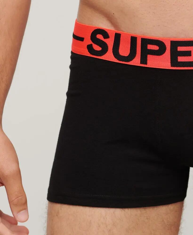 superdry Organic Cotton Trunk 3er-Pack – BLACK/ORANGE 3/7