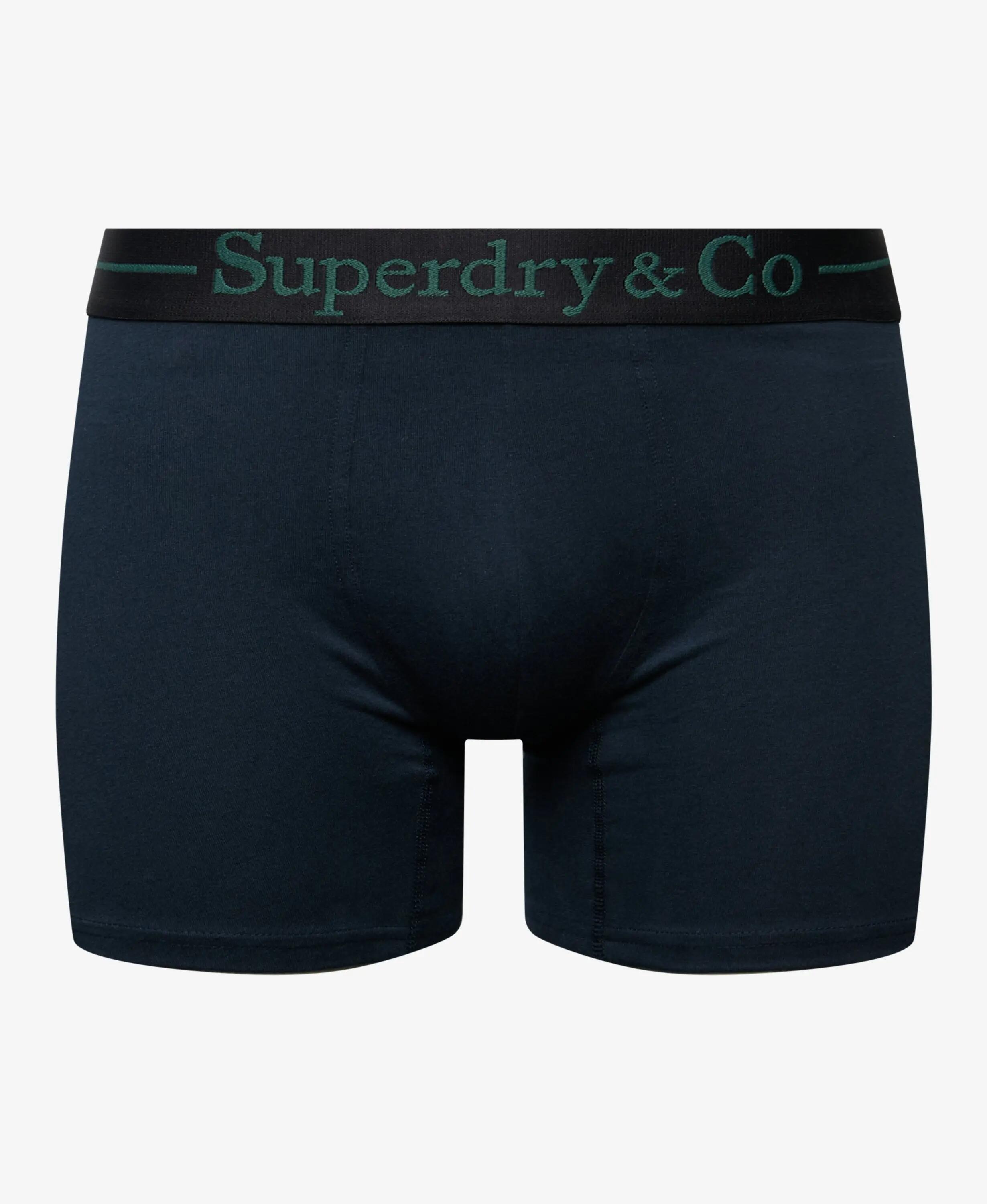 Superdry Boxer 3 pièces coupe trunk 14 cm – Black/Navy/Enamel Green 6/7