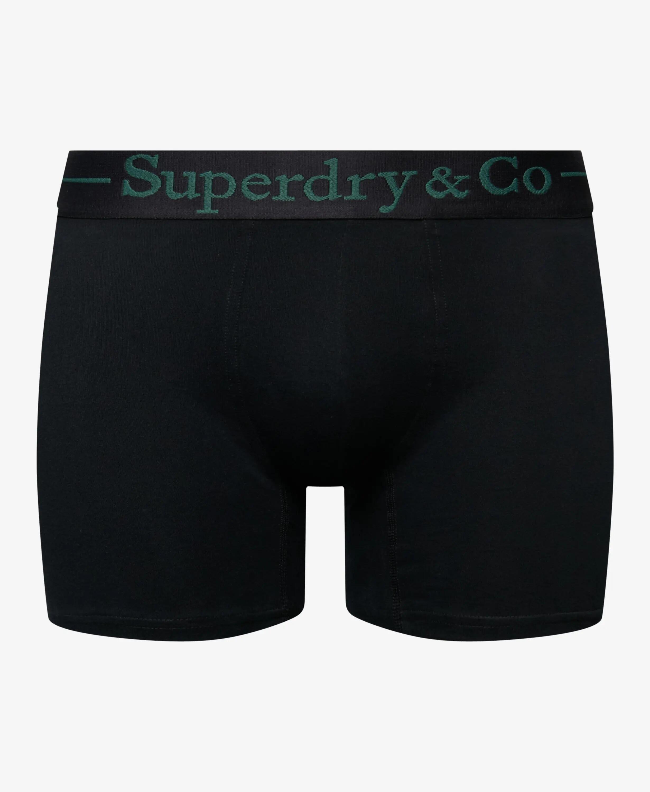 Superdry Boxer 3 pièces coupe trunk 14 cm – Black/Navy/Enamel Green 5/7
