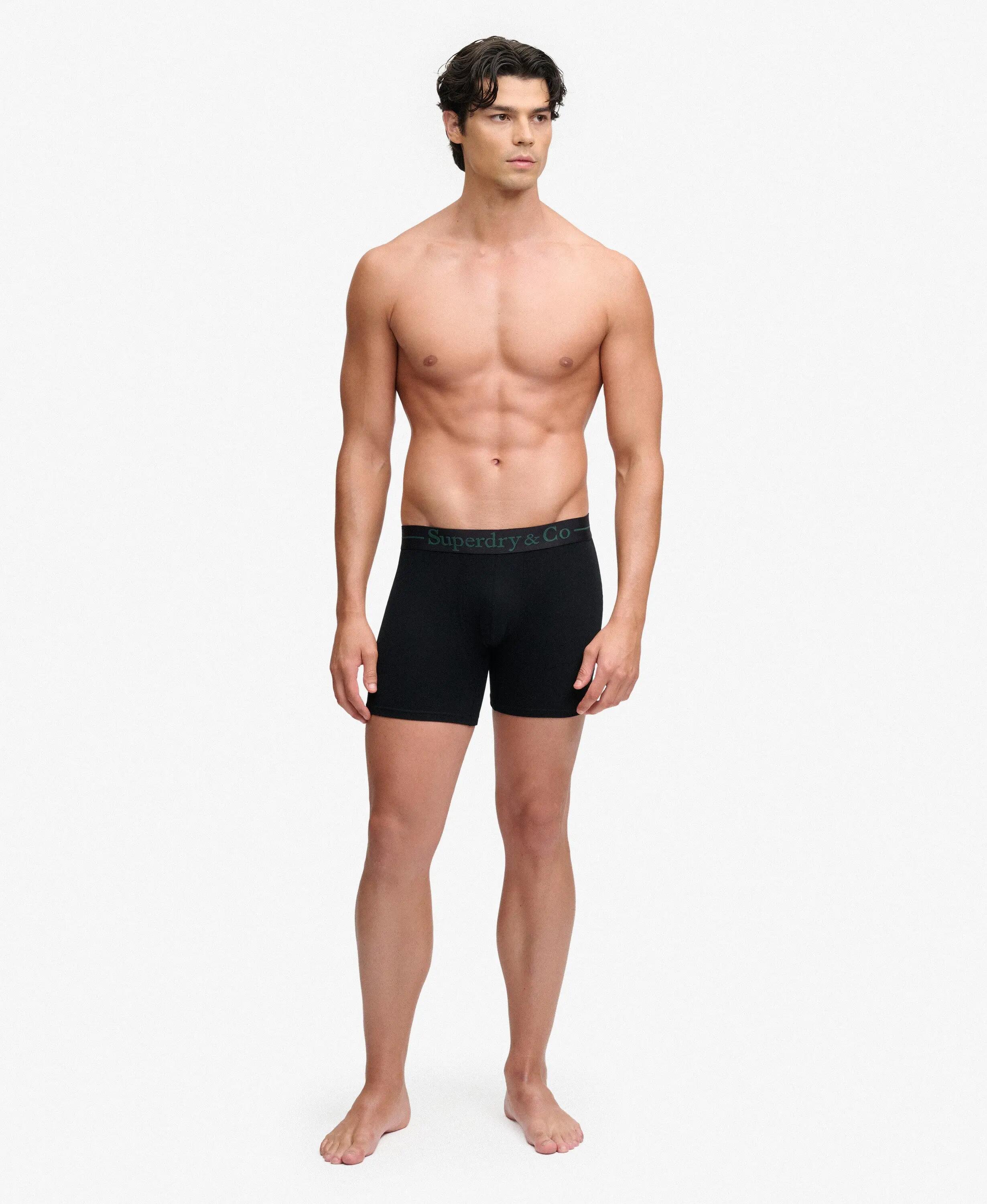 Superdry Boxer 3 pièces coupe trunk 14 cm – Black/Navy/Enamel Green 3/7