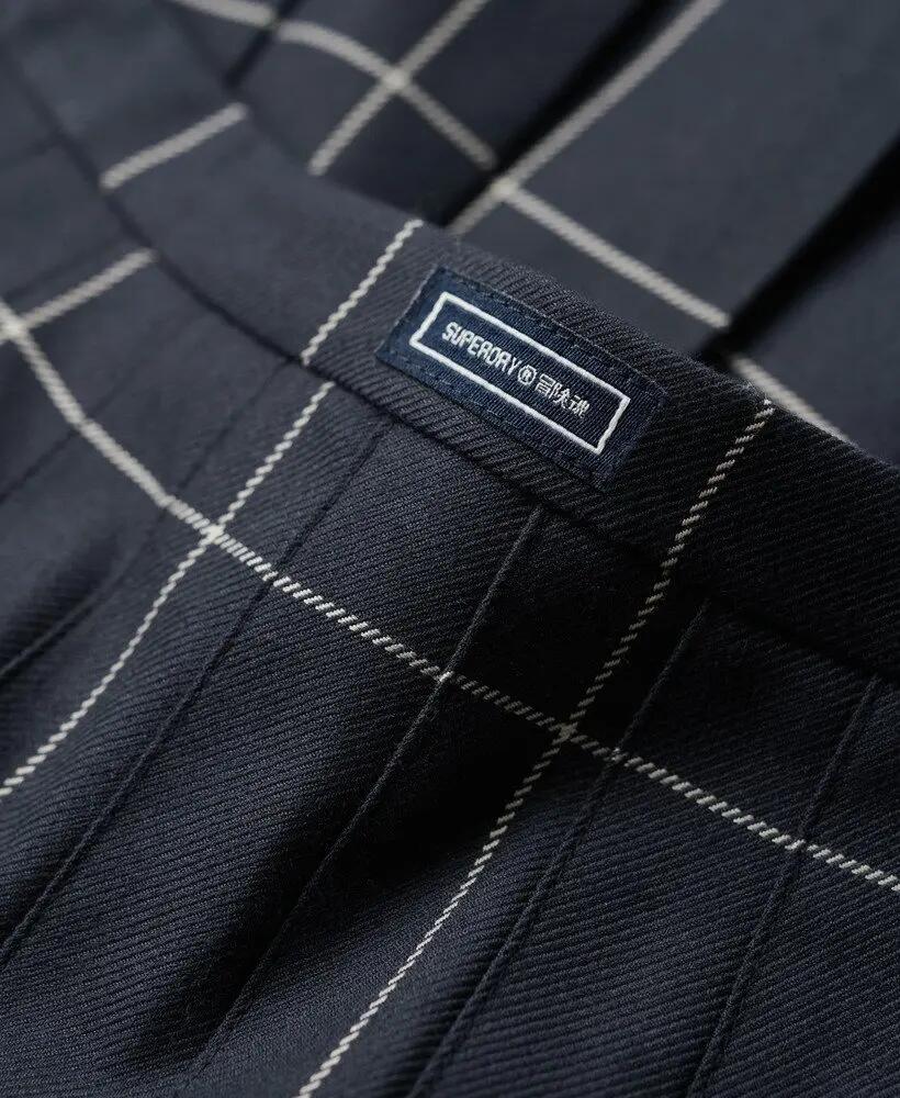 superdry jupe plissée courte à carreaux vintage – Vintage Navy Check 6/7