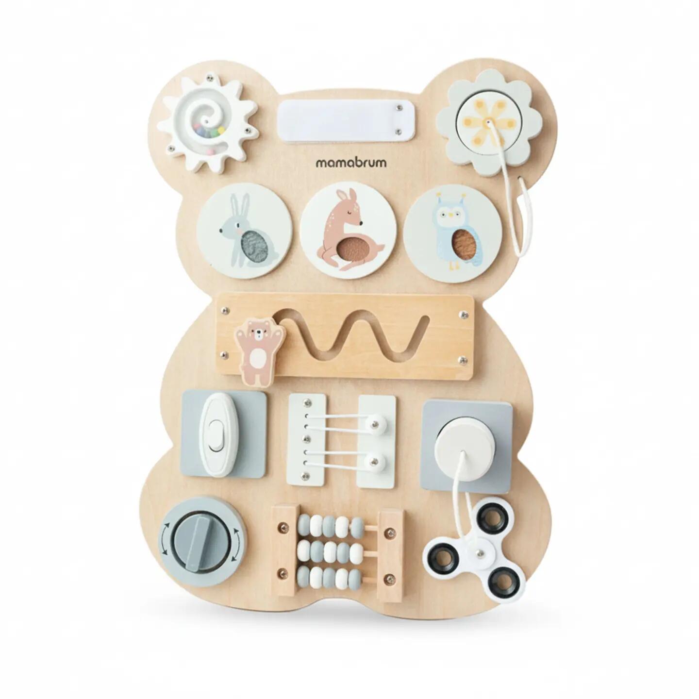 Tablica manipulacyjna dla dzieci drewniana Montessori sensoryczna 18M+ 10/13