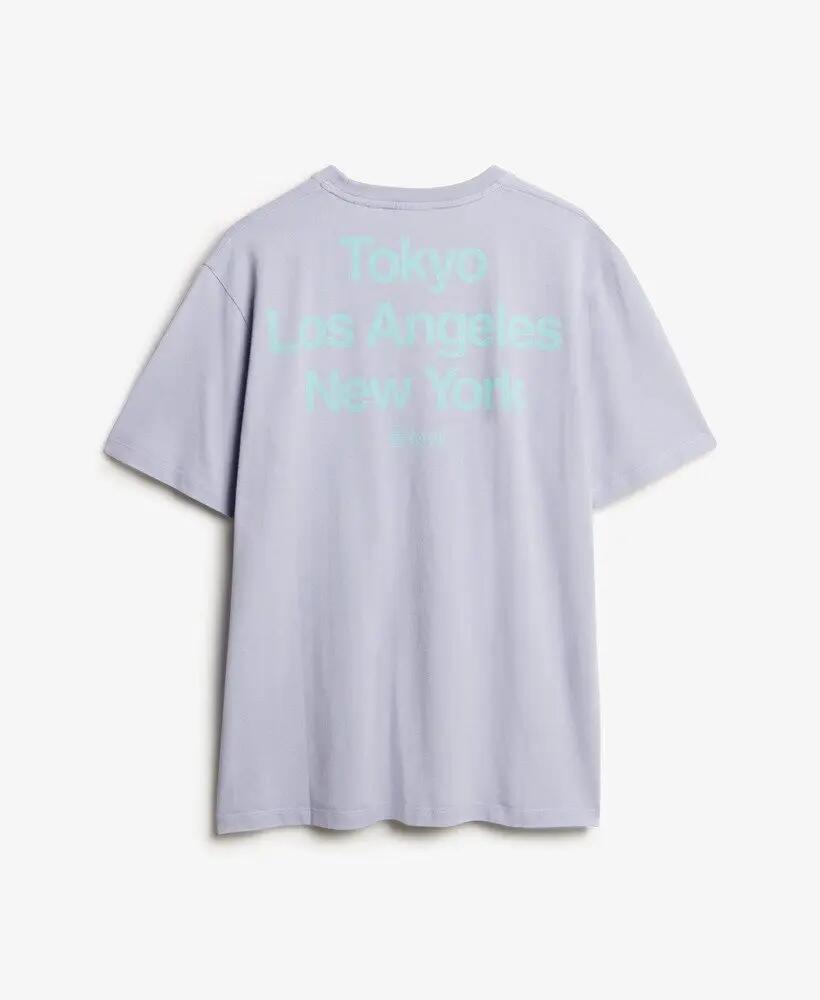 superdry T-shirt Core Logo City coupe loose en coton bio – City Purple 7/7