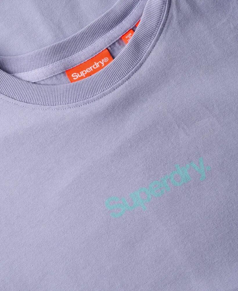 superdry T-shirt Core Logo City coupe loose en coton bio – City Purple 5/7