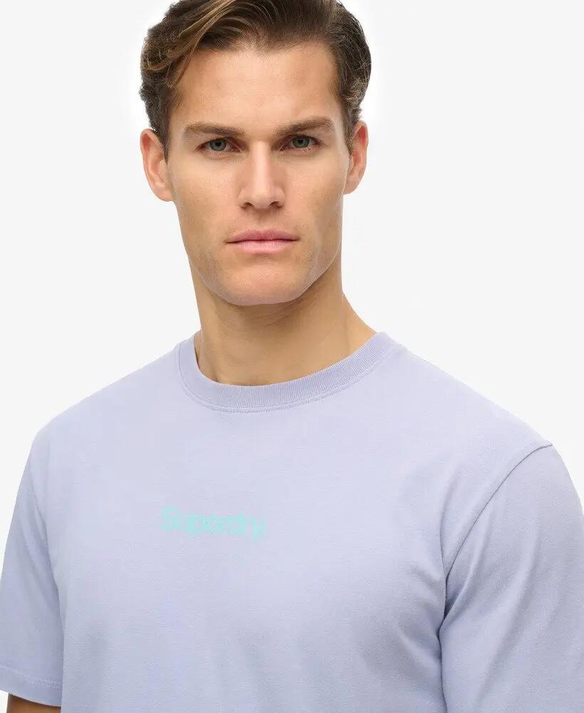 superdry T-shirt Core Logo City coupe loose en coton bio – City Purple 4/7