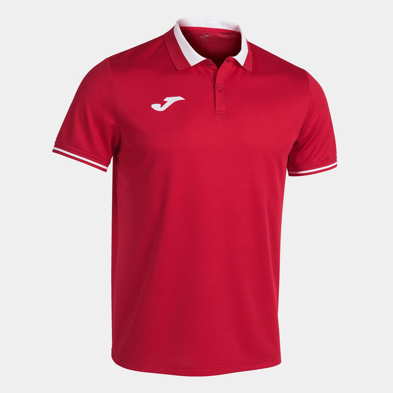 Polo manches courtes Homme Joma Championship vi rouge blanc