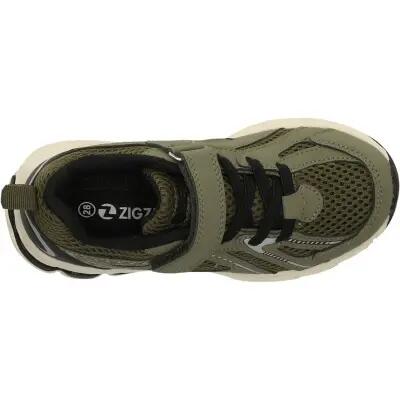 zigzag Kinder schoen Elda van mesh en PU – 3232 Loden Green 6/7