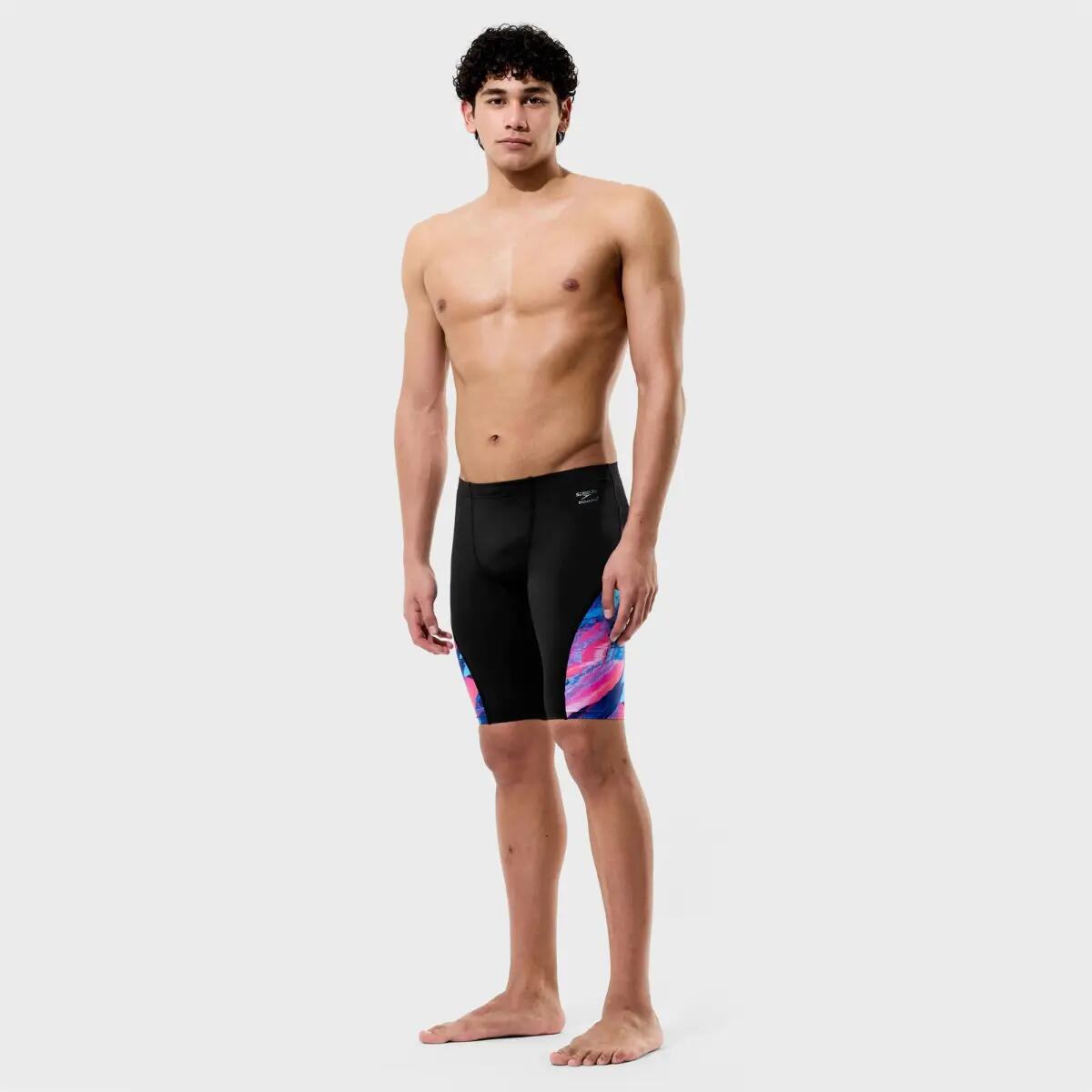 Pantaloncini Jammer Glitch Resistenza+ Uomo Speedo Spliced Nero Rosa 3/7