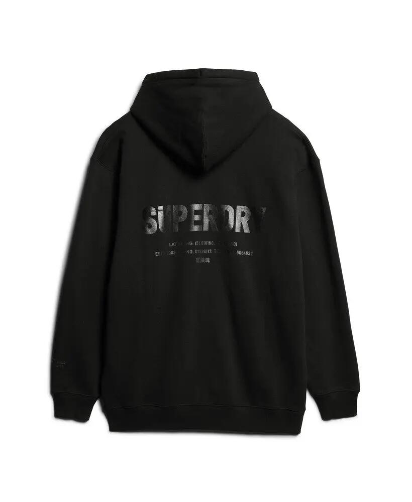 superdry sweatshirt com capuz Utility Sport Logo corte loose – Black 6/6