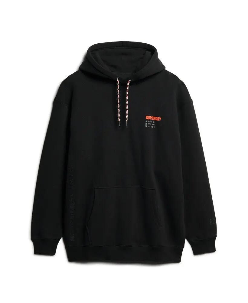 superdry sweatshirt com capuz Utility Sport Logo corte loose – Black 5/6