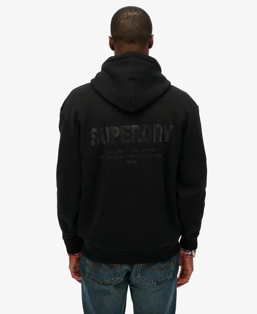 superdry sweatshirt com capuz Utility Sport Logo corte loose – Black 4/6