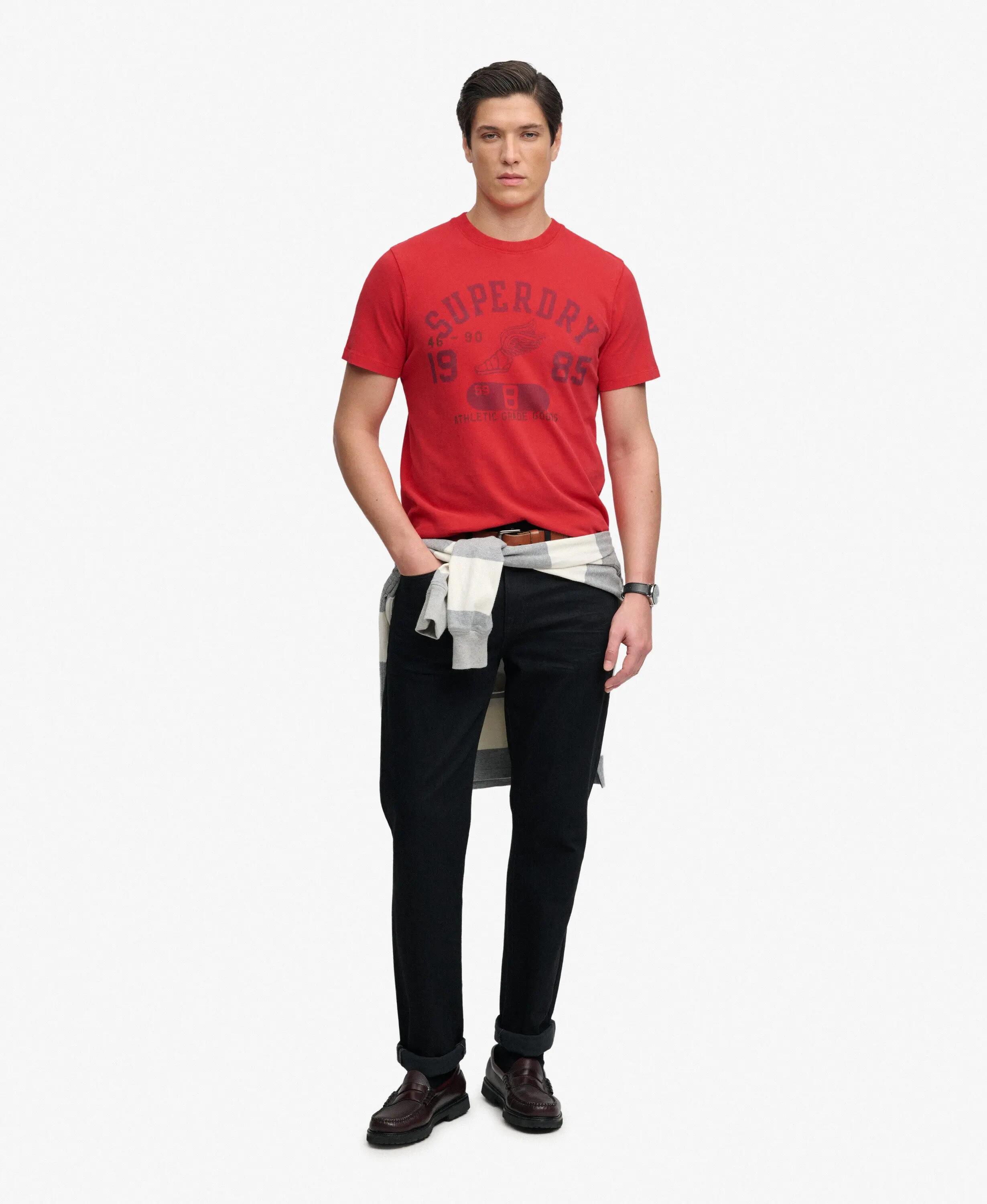 superdry T-shirt Vintage Prep Relaxed em algodão – FLARE RED 3/5