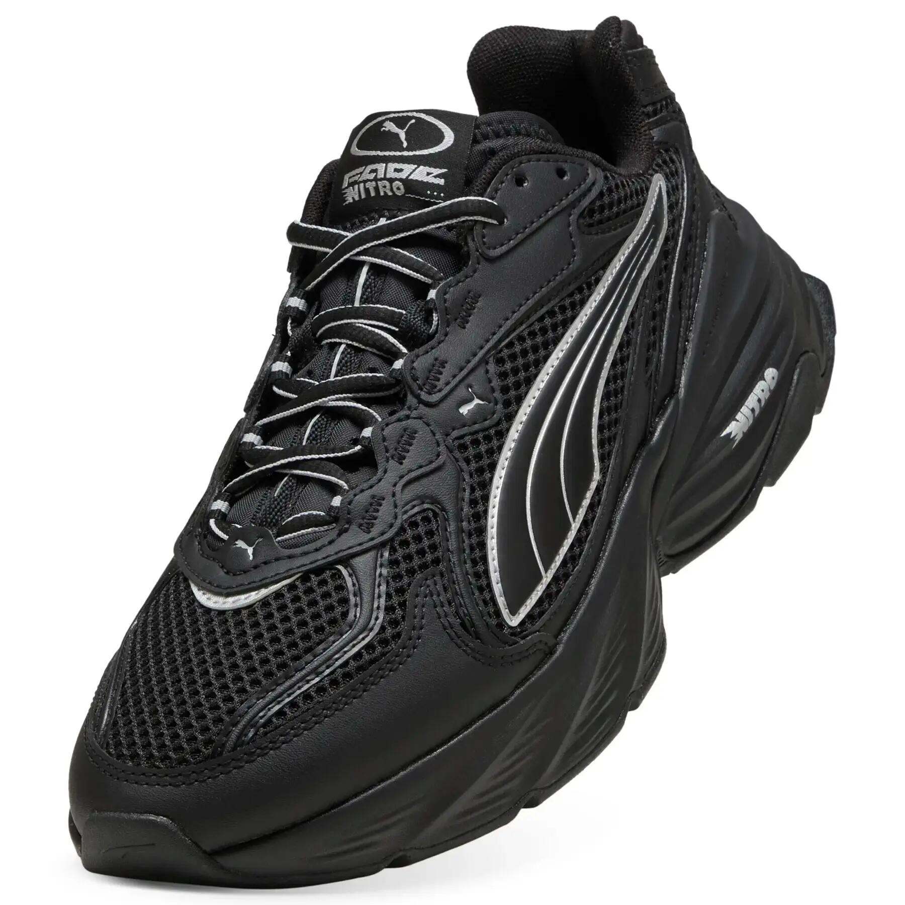 PUMA FADE NITRO LS UNISEX - Trainers black/puma silver — photo 4