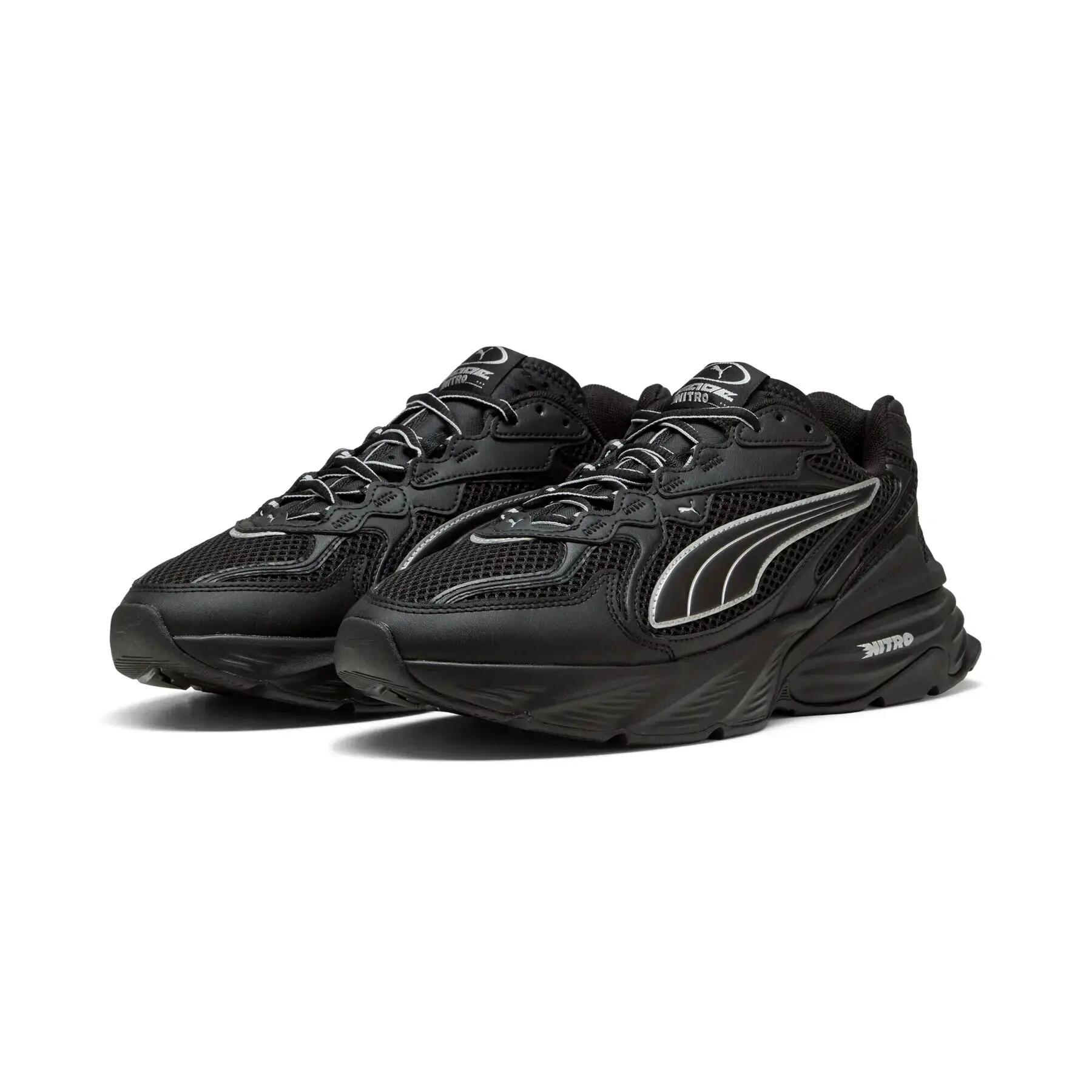 PUMA FADE NITRO LS UNISEX - Trainers black/puma silver — photo 3