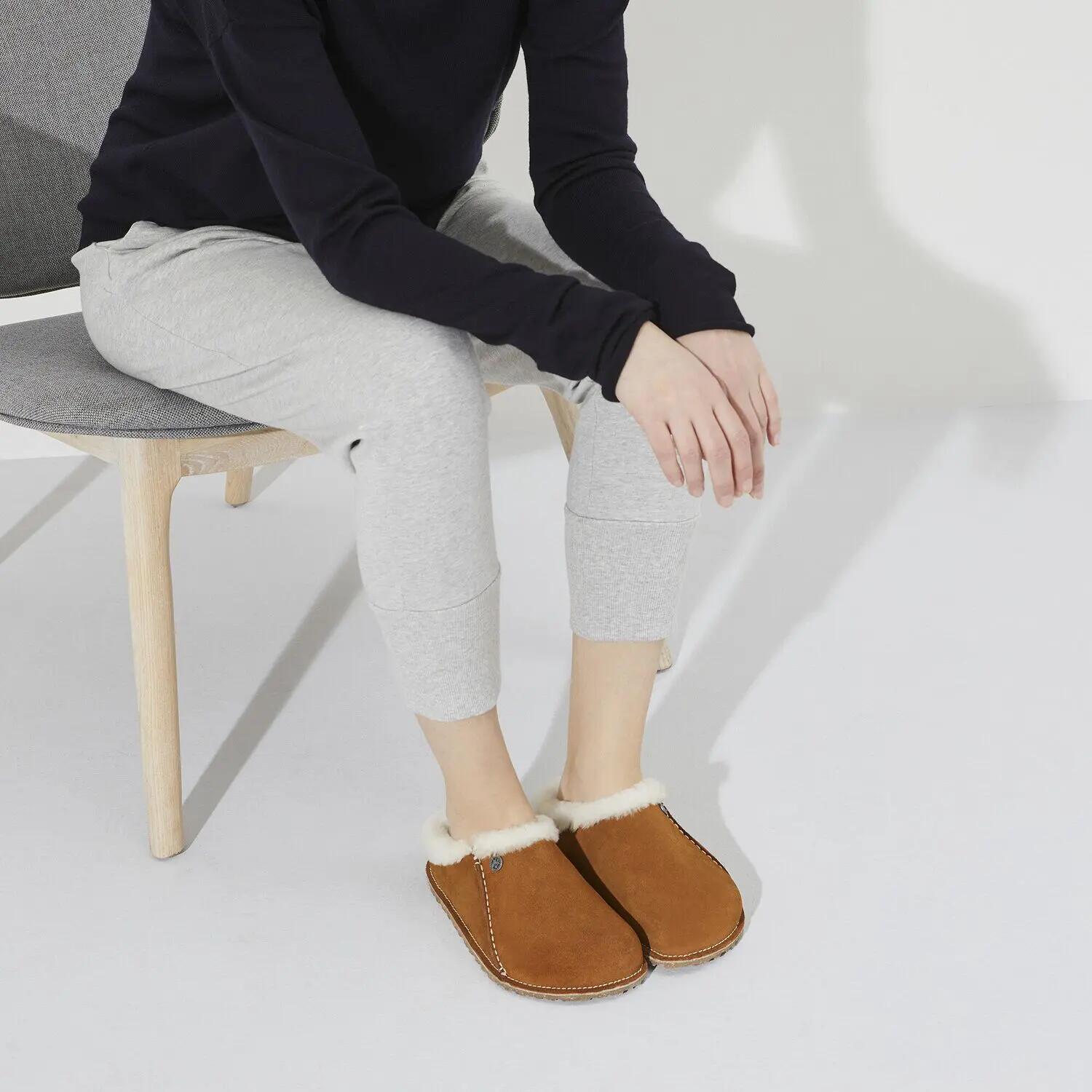 Unisex muły Birkenstock Zermatt brązowe wąskie 1023145 5/6