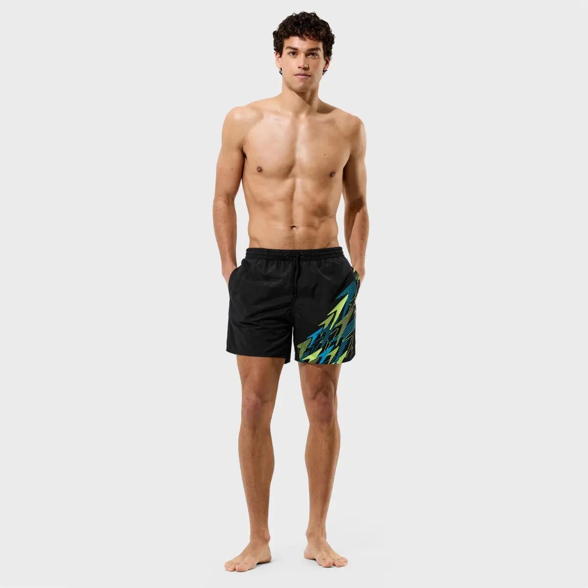 Heren Essential 16" Zwemshort Medley Logo Zwart II 6/7