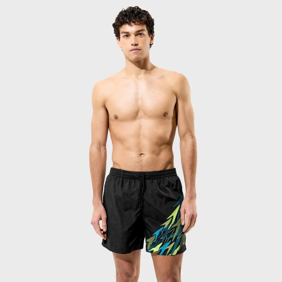 Heren Essential 16" Zwemshort Medley Logo Zwart II 5/7